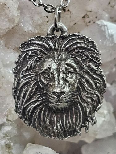 Pewter Lion Head Necklace