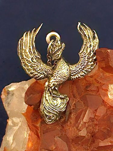 Magical Firebird Pewter Pewter Necklace