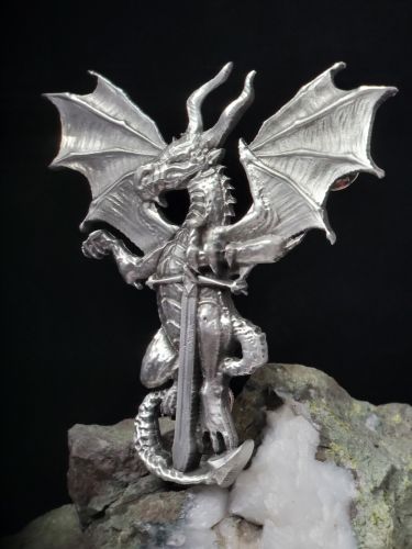 Dragon with Claymore Kilt Pin