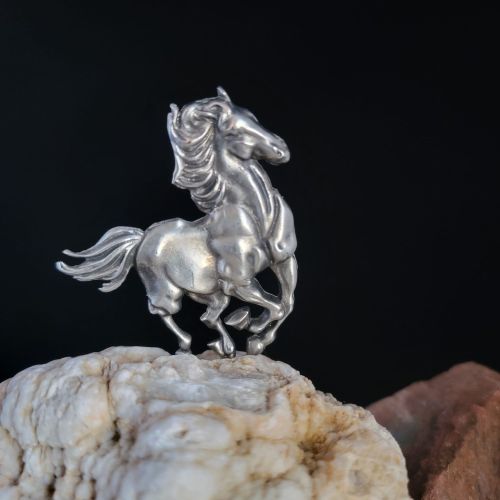 Horse - Wild Heart Pewter Brooch