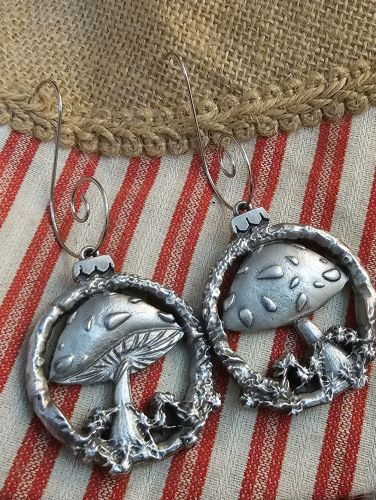 Mushroom Collectible Pewter Ornament