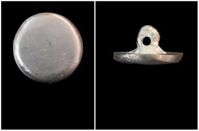 Small Domed Plain Pewter Button