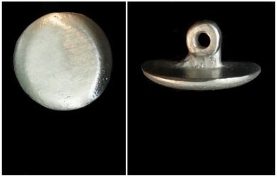 Large Domed Plain Pewter Button