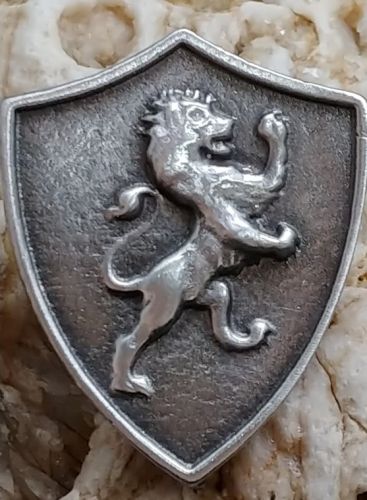 Rampant Lion Shield Pin